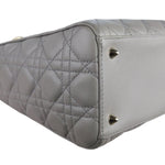 Load image into Gallery viewer, Christian Dior Lady Dior Medium Grey Quilted Lambskin Gold-tone Hardware
