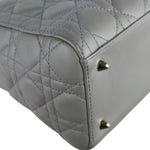 Load image into Gallery viewer, Christian Dior Lady Dior Medium Grey Quilted Lambskin Gold-tone Hardware
