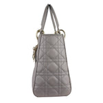 Load image into Gallery viewer, Christian Dior Lady Dior Medium Grey Quilted Lambskin Gold-tone Hardware
