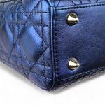 Load image into Gallery viewer, Christian Dior My Lady ABCDior Small Quilted Royal Blue Gold-tone Hardware
