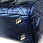 Load image into Gallery viewer, Christian Dior My Lady ABCDior Small Quilted Royal Blue Gold-tone Hardware
