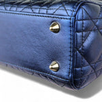 Load image into Gallery viewer, Christian Dior My Lady ABCDior Small Quilted Royal Blue Gold-tone Hardware
