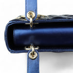 Load image into Gallery viewer, Christian Dior My Lady ABCDior Small Quilted Royal Blue Gold-tone Hardware
