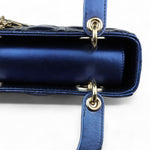 Load image into Gallery viewer, Christian Dior My Lady ABCDior Small Quilted Royal Blue Gold-tone Hardware
