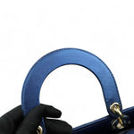 Load image into Gallery viewer, Christian Dior My Lady ABCDior Small Quilted Royal Blue Gold-tone Hardware
