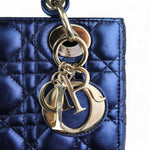 Load image into Gallery viewer, Christian Dior My Lady ABCDior Small Quilted Royal Blue Gold-tone Hardware
