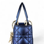 Load image into Gallery viewer, Christian Dior My Lady ABCDior Small Quilted Royal Blue Gold-tone Hardware
