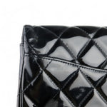 Load image into Gallery viewer, Chanel Clutch with Chain Flap Patent Quilted Black SHW
