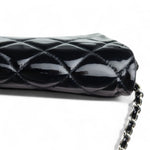 Load image into Gallery viewer, Chanel Clutch with Chain Flap Patent Quilted Black SHW
