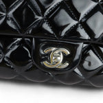 Load image into Gallery viewer, Chanel Clutch with Chain Flap Patent Quilted Black SHW
