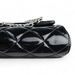 Load image into Gallery viewer, Chanel Clutch with Chain Flap Patent Quilted Black SHW
