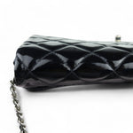 Load image into Gallery viewer, Chanel Clutch with Chain Flap Patent Quilted Black SHW
