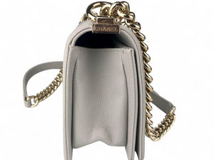 Chanel Leboy Old Medium Taupe-Grey Caviar / Grained Calfskin, Gold-tone Hardware