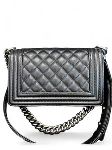 Chanel Leboy Small Quilted Black Caviar / Grained Calfskin, Ruthenium Hardware