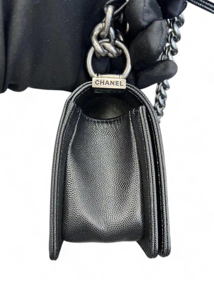 Chanel Leboy Small Quilted Black Caviar / Grained Calfskin, Ruthenium Hardware