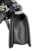 Load image into Gallery viewer, Chanel Leboy Small Quilted Black Caviar / Grained Calfskin, Ruthenium Hardware
