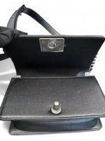 Load image into Gallery viewer, Chanel Leboy Small Quilted Black Caviar / Grained Calfskin, Ruthenium Hardware
