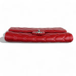 Load image into Gallery viewer, Chanel Clutch Jumbo with Chain Diamond Quilted Red Lambskin Silver-tone Hardware
