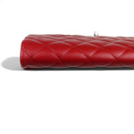 Load image into Gallery viewer, Chanel Clutch Jumbo with Chain Diamond Quilter Red Lambskin Silver-tone Hardware
