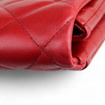 Load image into Gallery viewer, Chanel Clutch Jumbo with Chain Diamond Quilter Red Lambskin Silver-tone Hardware
