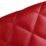 Load image into Gallery viewer, Chanel Clutch Jumbo with Chain Diamond Quilted Red Lambskin Silver-tone Hardware
