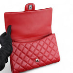 Load image into Gallery viewer, Chanel Clutch Jumbo with Chain Diamond Quilted Red Lambskin Silver-tone Hardware
