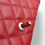 Load image into Gallery viewer, Chanel Clutch Jumbo with Chain Diamond Quilted Red Lambskin Silver-tone Hardware
