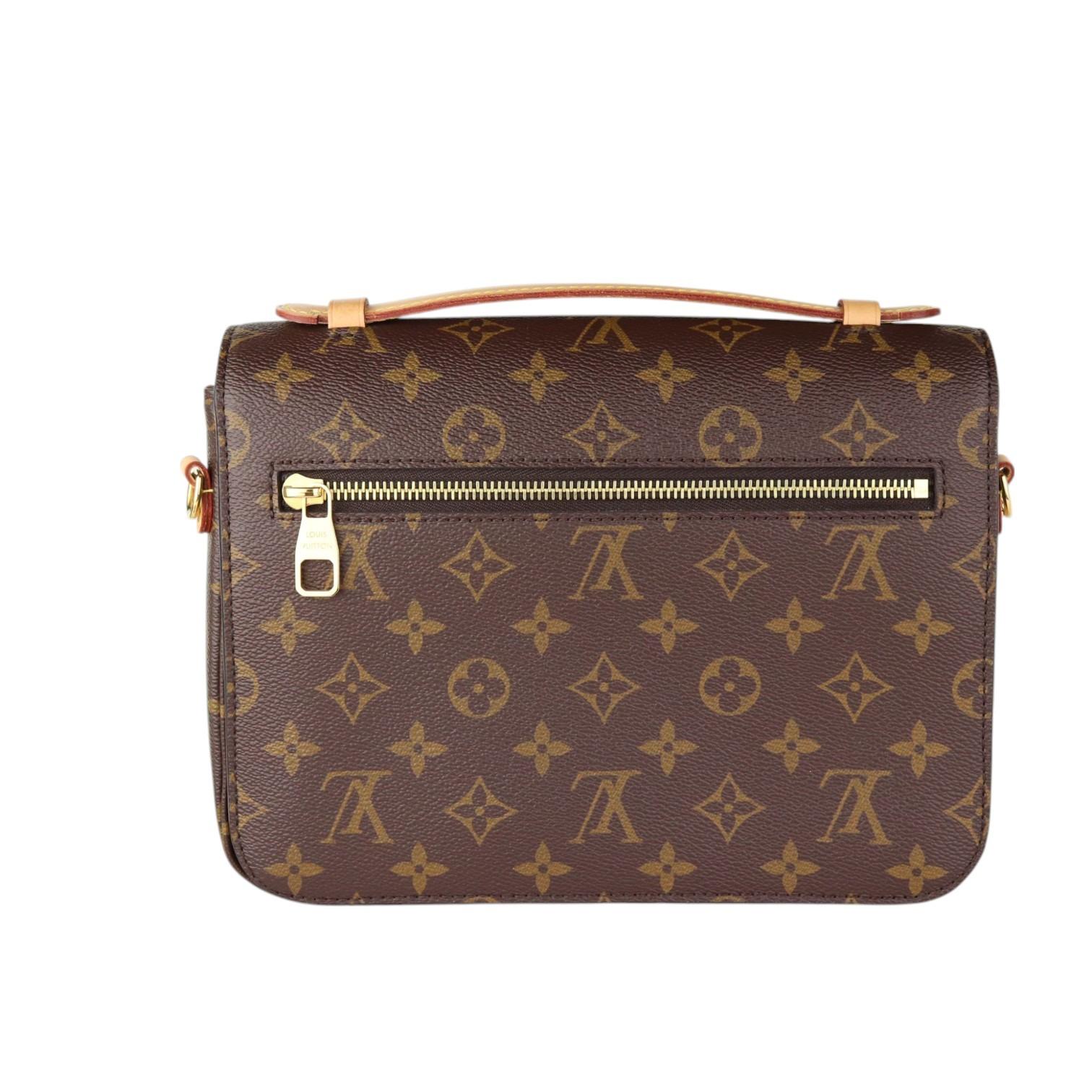 Louis Vuitton Pochette Metis Monogram Brown Gold Tone Hardware