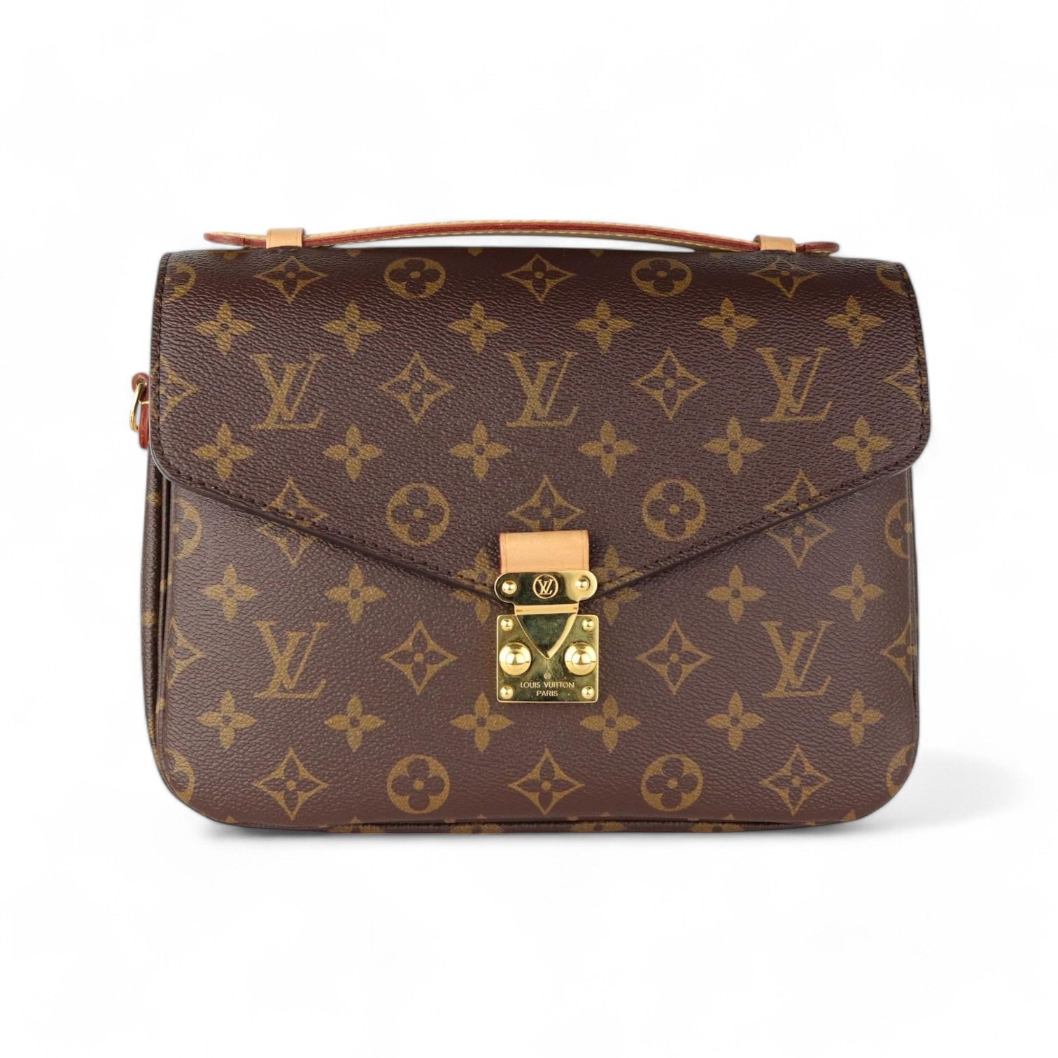 Louis Vuitton Pochette Metis Monogram Brown Gold Tone Hardware