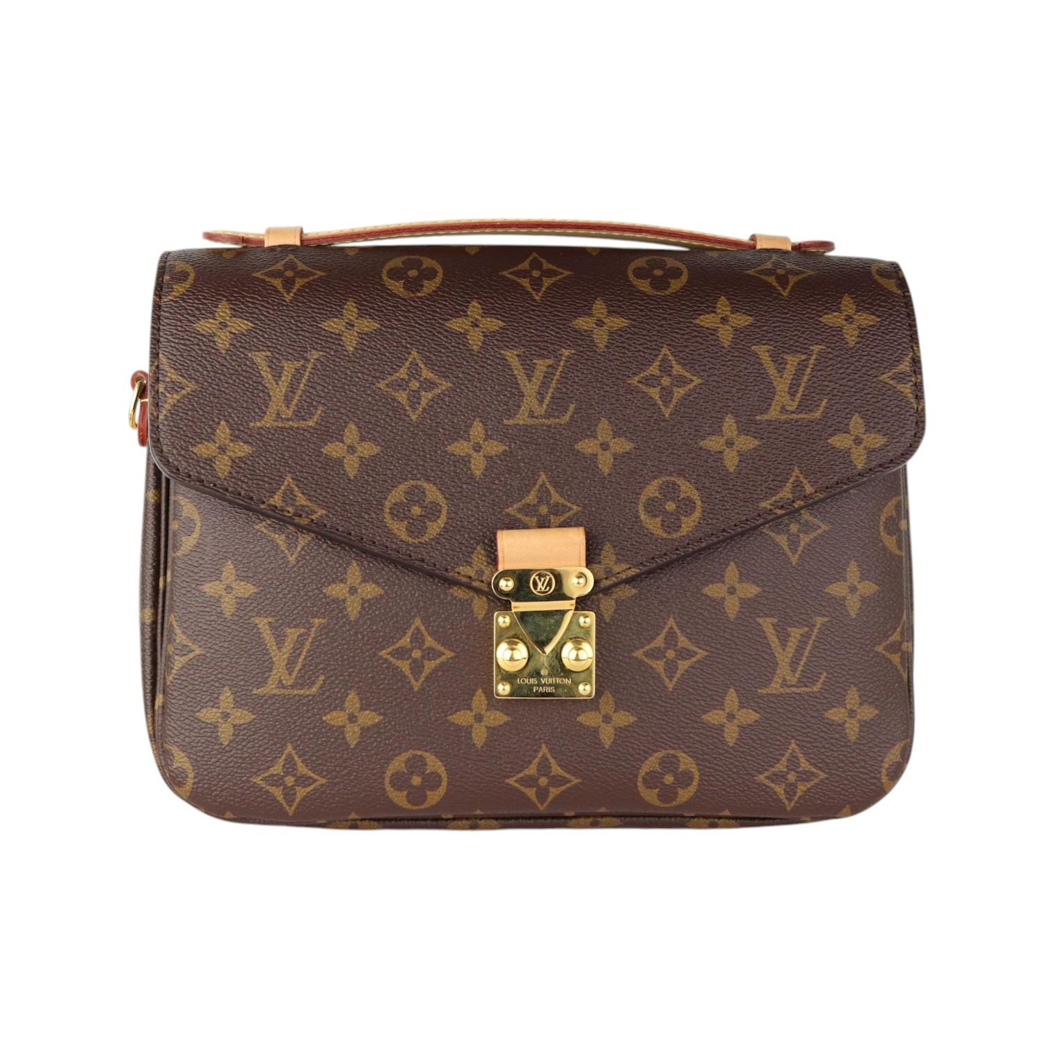 Louis Vuitton Pochette Metis Monogram Brown Gold Tone Hardware