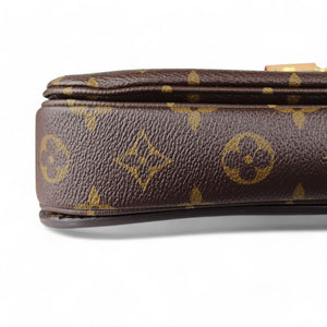 Louis Vuitton Pochette Metis Monogram Brown Gold Tone Hardware