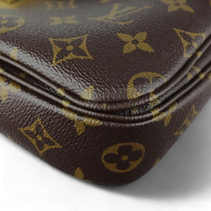 Louis Vuitton Pochette Metis Monogram Brown Gold Tone Hardware