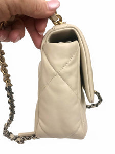 Chanel 19 Small Beige Lambskin, Mixed Hardware