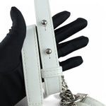 将图片加载到图库查看器，Chanel Leboy Old Medium White Diamond Quilted Calfskin, Enamel and Silver-tone Hardware
