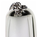 将图片加载到图库查看器，Chanel Leboy Old Medium White Diamond Quilted Calfskin, Enamel and Silver-tone Hardware
