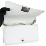 将图片加载到图库查看器，Chanel Leboy Old Medium White Diamond Quilted Calfskin, Enamel and Silver-tone Hardware
