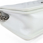 将图片加载到图库查看器，Chanel Leboy Old Medium White Diamond Quilted Calfskin, Enamel and Silver-tone Hardware
