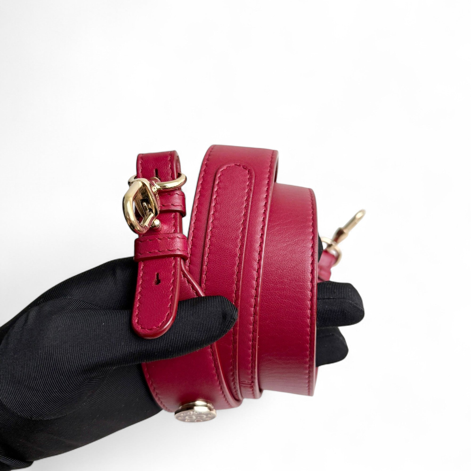 Christian Dior My Lady Dior Lucky Badges Small Dark Red Lambskin Gold-tone Hardware