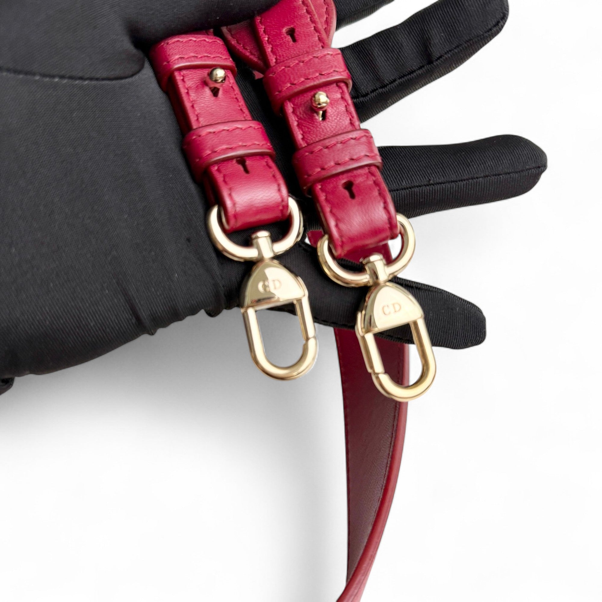 Christian Dior My Lady Dior Lucky Badges Small Dark Red Lambskin Gold-tone Hardware