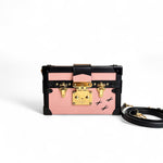 将图片加载到图库查看器，LV Petite Malle Pink Epi and Noir Leather, Gold-tone Hardware
