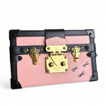 将图片加载到图库查看器，LV Petite Malle Pink Epi and Noir Leather, Gold-tone Hardware
