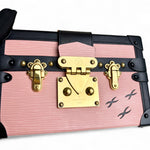 将图片加载到图库查看器，LV Petite Malle Pink Epi and Noir Leather, Gold-tone Hardware
