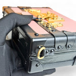 将图片加载到图库查看器，LV Petite Malle Pink Epi and Noir Leather, Gold-tone Hardware
