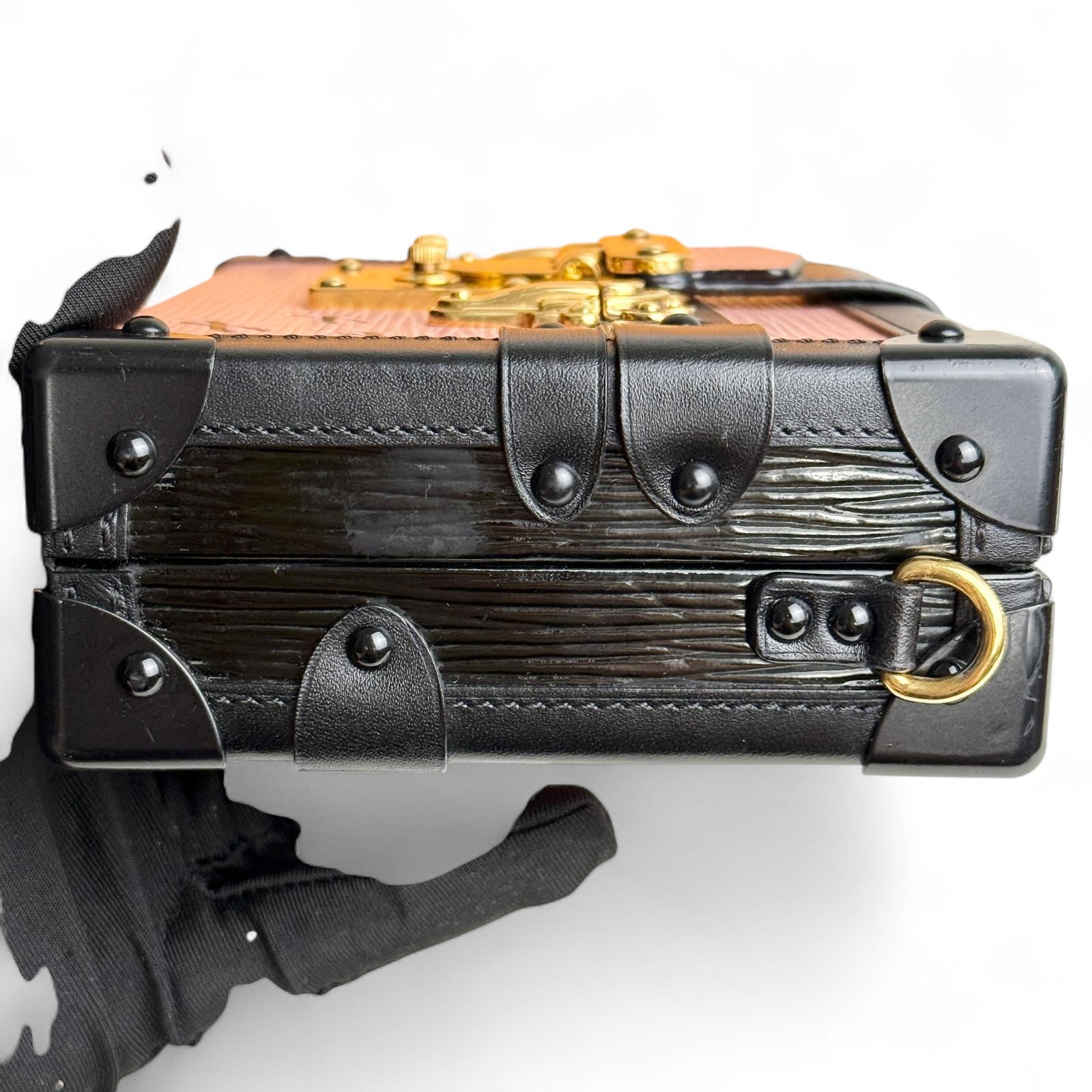 LV Petite Malle Pink Epi and Noir Leather, Gold-tone Hardware