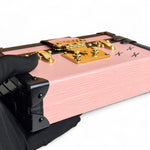 将图片加载到图库查看器，LV Petite Malle Pink Epi and Noir Leather, Gold-tone Hardware
