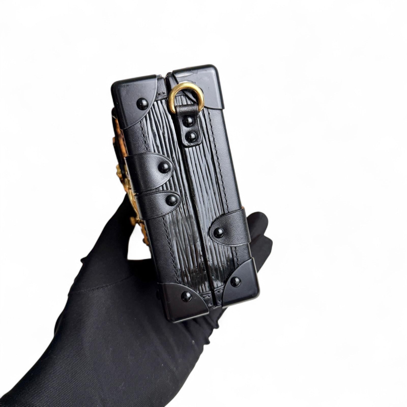 LV Petite Malle Pink Epi and Noir Leather, Gold-tone Hardware