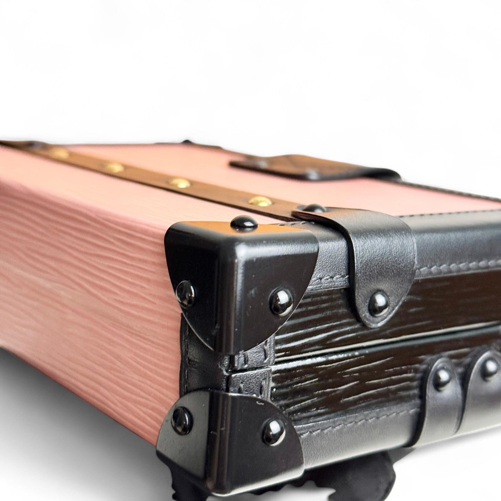 LV Petite Malle Pink Epi and Noir Leather, Gold-tone Hardware