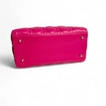 将图片加载到图库查看器，Christian Dior Lady Dior Medium – Fuchsia Pink Lambskin, Gold-tone Hardware
