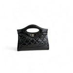 将图片加载到图库查看器，Chanel Nano 31 Shopper  Bag – Black Glazed Calfskin Light Gold-tone Hardware
