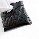 将图片加载到图库查看器，Chanel Nano 31 Shopper  Bag – Black Glazed Calfskin Light Gold-tone Hardware
